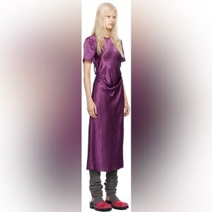 Acne Studios Purple Wrap Dress